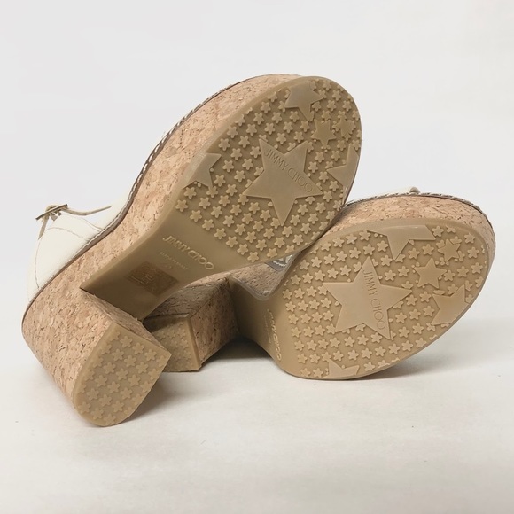 NWOB size 40 auth JIMMY CHOO cork PLATFORM SANDALS - Picture 7 of 15